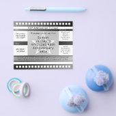 Zwart/witte gedrukte ster-ticketflyer flyer (Enkel)