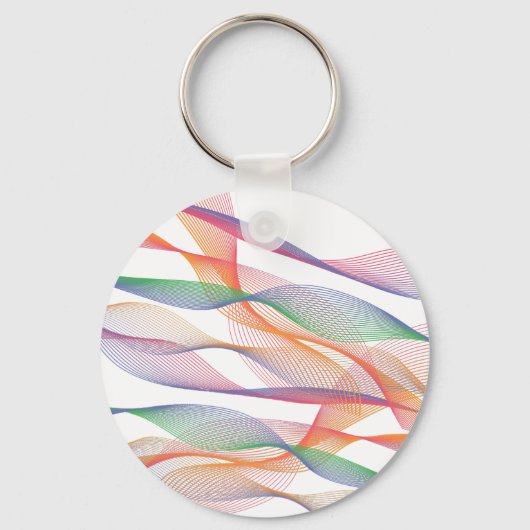 Zwart-witte gekleurde golfnaam sleutelhanger (Achterkant)