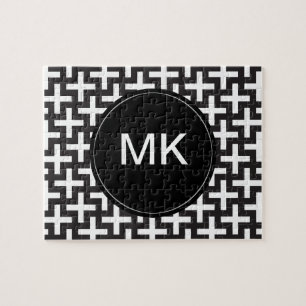 Zwart-witte Geometrisch Legpuzzel