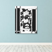 Zwart-witte geometrische kunst 1 canvas afdruk (Insitu (Houten vloer))