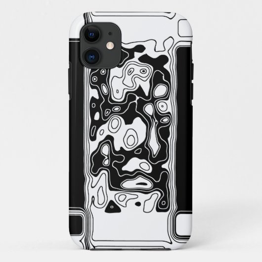 Zwart-witte geometrische kunst 1 Case-Mate iPhone case (Achterkant)