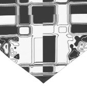 Zwart-witte geometrische kunst 1 korte tafelloper (Hoek)