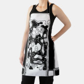 Zwart-witte geometrische kunst 1 schort (Insitu)