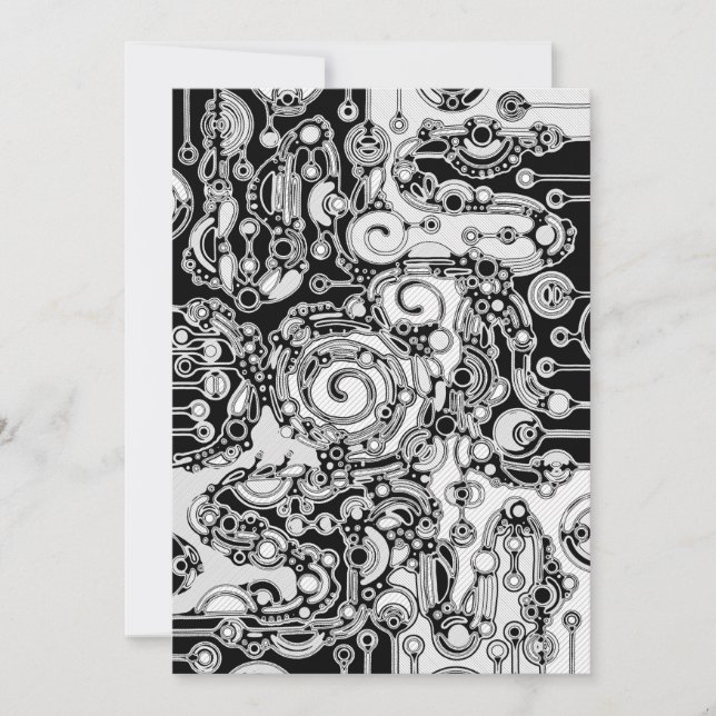 Zwart-witte geometrische kunst 3 (Voorkant)