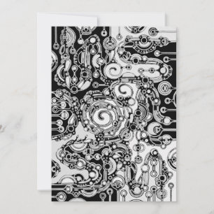 Zwart-witte geometrische kunst 3