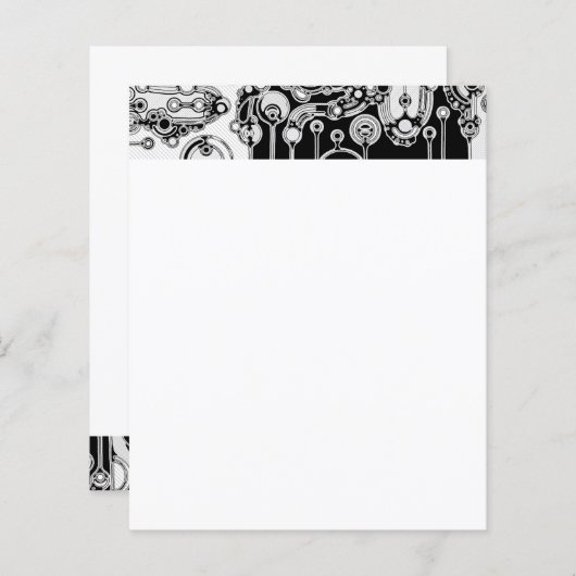 Zwart-witte geometrische kunst 3 (Voorkant / Achterkant)