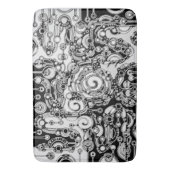 Zwart-witte geometrische kunst 3 badmat (Voorkant Verticaal)