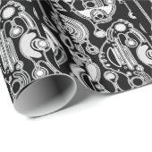 Zwart-witte geometrische kunst 3 cadeaupapier (Rol Hoek)