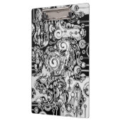 Zwart-witte geometrische kunst 3 klembord (Links)