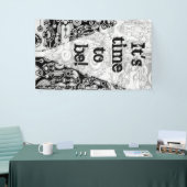 Zwart-witte geometrische kunst 3 spandoek (Beurs)