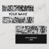 Zwart-witte geometrische kunst 3 visitekaartje (Voorkant / Achterkant)