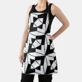 Zwart-witte geometrische kunst schort (Insitu)