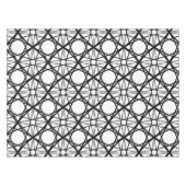 Zwart-witte geometrische kunst tafelkleed (Voorkant (Horizontaal))