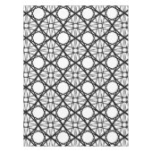 Zwart-witte geometrische kunst tafelkleed (Voorkant)