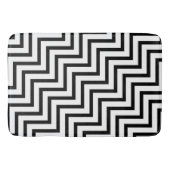 Zwart-witte geometrische kunstvlek badmat (Voorkant)