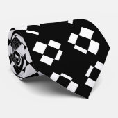 Zwart-witte geometrische STEM-Wiskunde cricketDian Stropdas (Opgerold)