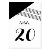 Zwart witte geometrische striptabel Kaart (Achterkant)