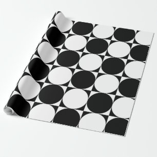 zwart-witte geometrische vormen cadeaupapier