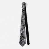 Zwart-witte geometrische weblijntekening stropdas (Voorkant)