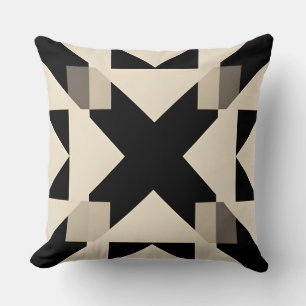 Zwart Witte Geometrische X Moderne Minimalistische Kussen