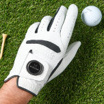 Zwart-witte, gepersonaliseerde naam Golf Clubs Golf Handschoen<br><div class="desc">Pas de naam in klassieke typografie aan om een uniek golfgeschenk te creëer en in het belang van elke golfer. Ontworpen door: Thisnotme©</div>