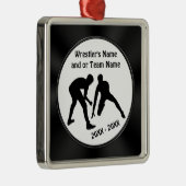 Zwart-witte gepersonaliseerde rustelversieringen metalen ornament (Rechts)