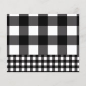 Zwart-witte geplakte cheques Foto opslaan Datum (Achterkant)