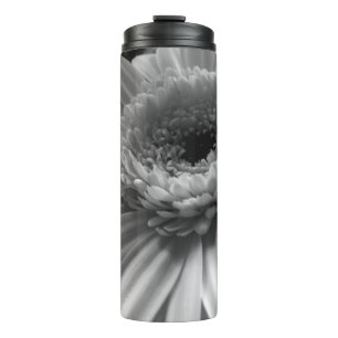 Zwart-witte gerber Daisy Thermal Tumbler Thermosbeker