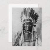 Zwart & Witte Geronimo Uitnodiging (Voorkant / Achterkant)