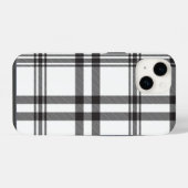 Zwart Witte Geruite Iphone Hoes Hoesje (Achterkant horizontaal)