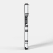 Zwart Witte Geruite Iphone Hoes Hoesje (Rechterkant)