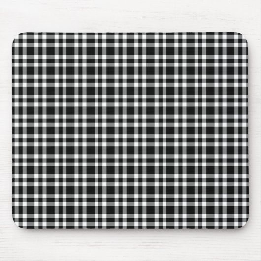 Zwart Witte Geruite Patroon Muismat (Voorkant)