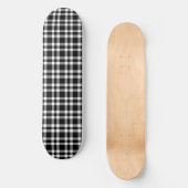 Zwart Witte Geruite Patroon Persoonlijk Skateboard (Voorkant)