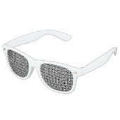Zwart Witte Geruite Patroon Retro Zonnebril (Gekanteld)