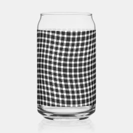 Zwart Witte Geruite Schakelaar Naadloos Patroon Blikvorm Glas
