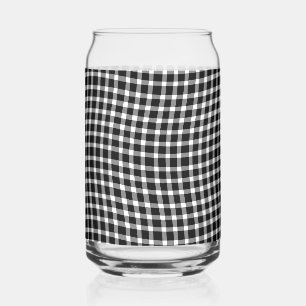 Zwart Witte Geruite Schakelaar Naadloos Patroon Blikvorm Glas