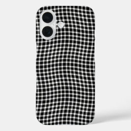 Zwart Witte Geruite Schaken Naadloos Patroon iPhone 16 Hoesje