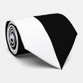 Zwart-witte gespleten kleur stropdas (Opgerold)