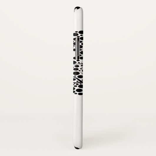 Zwart-witte gestileerde boom en naam Case-Mate iPhone case (Achterkant / rechts)