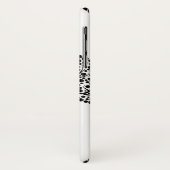 Zwart-witte gestileerde boom en naam Case-Mate iPhone case (Achterkant/links)