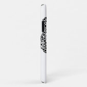 Zwart-witte gestileerde boom en naam Case-Mate iPhone case (Achterkant/rechts)