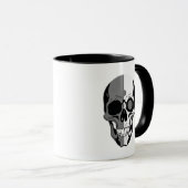 Zwart-witte gestileerde cake met een donker design mok (Voorkant rechts)