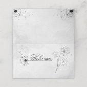 Zwart-witte, gevouwen kaart plaatskaartje (Buitenkant ongevouwen)