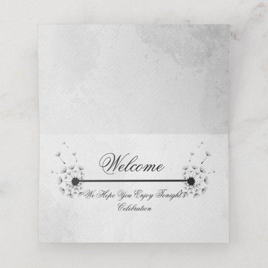 Zwart-witte, gevouwen kaart plaatskaartje (Binnenkant ongevouwen)