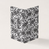 Zwart Witte Gevouwen Kaarten | Moderne Geometrisch (Buitenkant)
