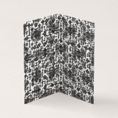 Zwart Witte Gevouwen Kaarten | Moderne Geometrisch (Binnen)