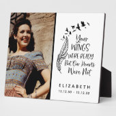 Zwart Witte Gezinszeggende Herdenkingsfoto  Fotoplaat (Zijkant)