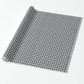 Zwart-witte gingham cadeaupapier (Uitgerold)