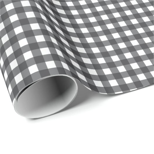 Zwart-witte gingham cadeaupapier (Rol Hoek)