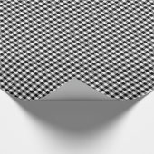 Zwart-witte gingham cadeaupapier (Hoek)